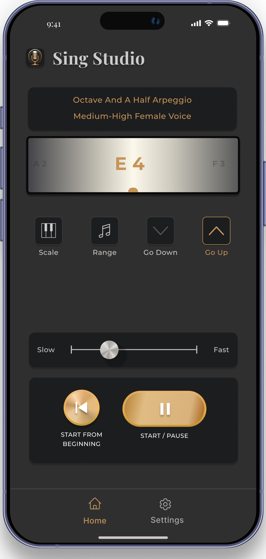 Sing Studio - Anywhere, Anytime — product interface